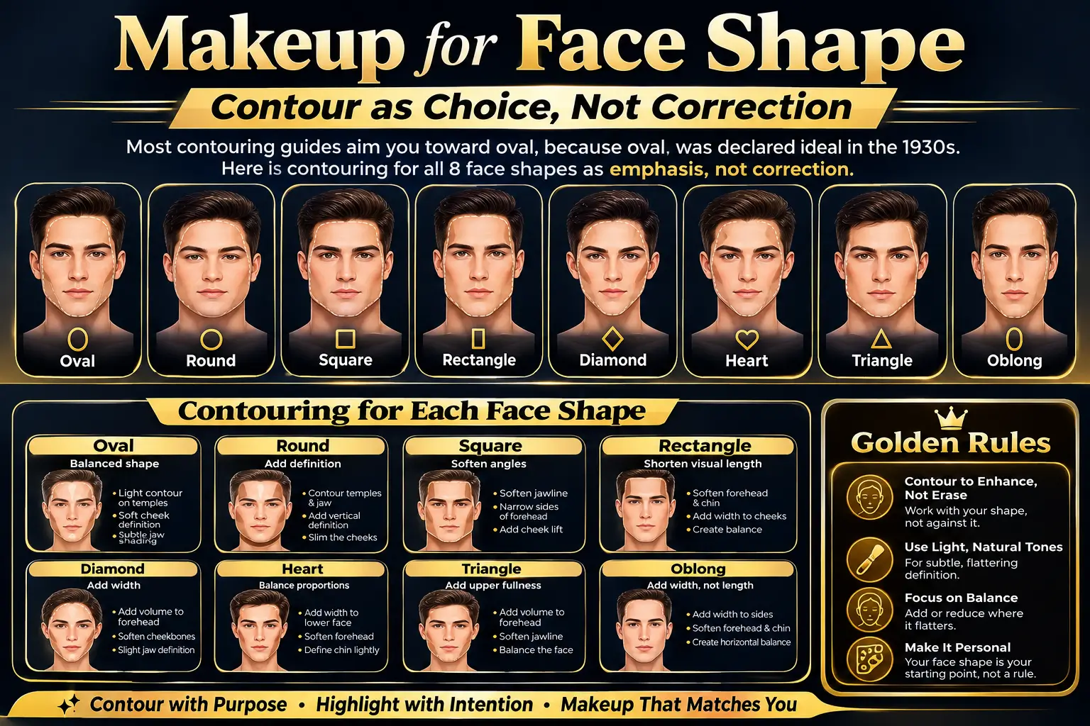 Makeup for Face Shape- Contour as Choice, Not Correction