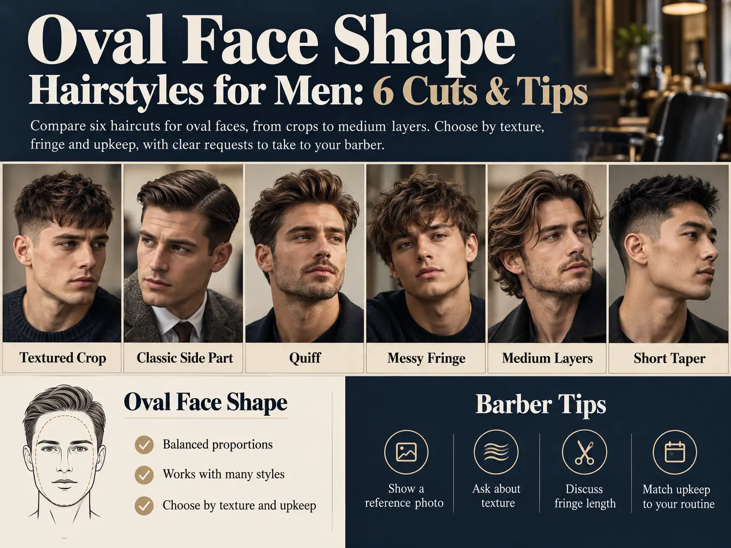 Oval Face Shape Hairstyles for Men: 6 Cuts & Tips