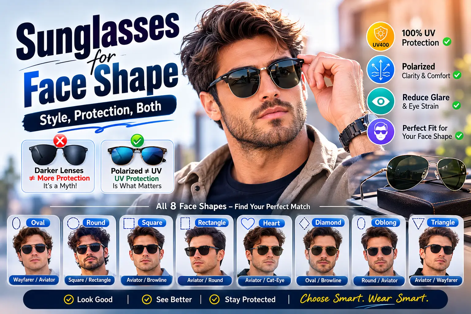 Sunglasses for Face Shape: Style, Protection, Both