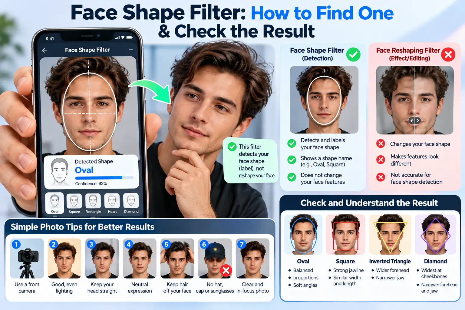 Face Shape Filter: How to Find One & Check the Result