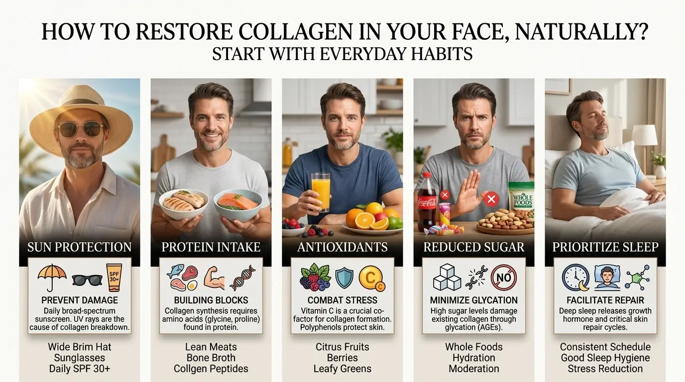 How to Restore Collagen in Your Face, Naturally