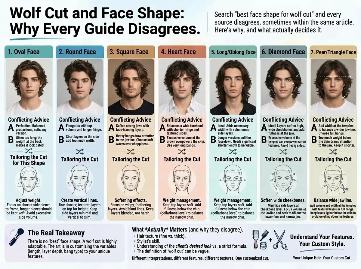 Wolf Cut and Face Shape: Why Every Guide Disagrees
